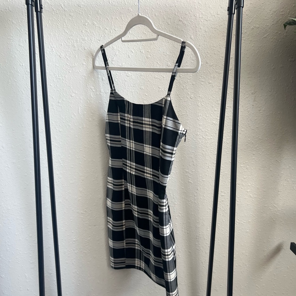 H&M plaid mini dress